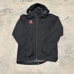 Adidas Rutgers Scarlet Knights Jacket Pullover Mens M 
Black Player Issue